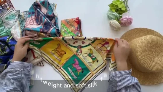 Sommer 2022 Silk Schal Mode Druck Platz Dame Haar Foulard Weibliche Kopf Band Frauen Bandana Halstuch Große Hijab Neue Schals