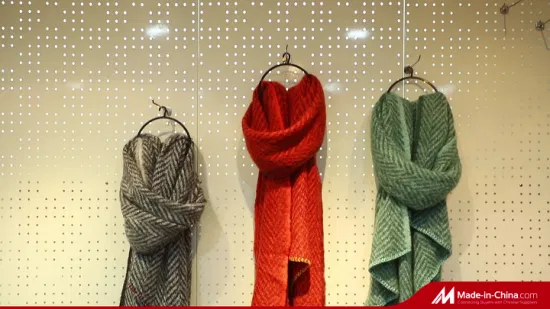 Fabrikverkauf beliebter Damen Herren Polyester Plaid Winter Warmer langer Schal für individuelles Logo