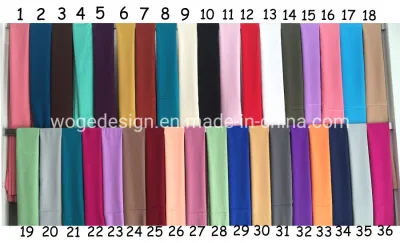 Mode Hot Stilvolle Fabrik Plain Einfarbig Frau Arabisch Lange Kette Taschentuch Polyester Matte Seide Satin Hijab mit 36 ​​farben Verfügbar